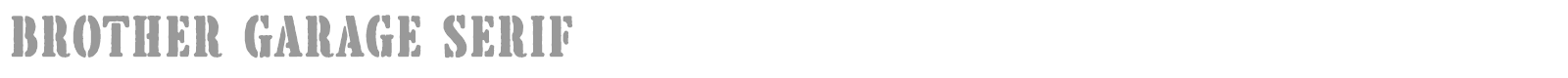 Brother Garage Serif font preview